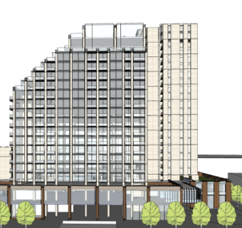 现代高层办公楼su模型