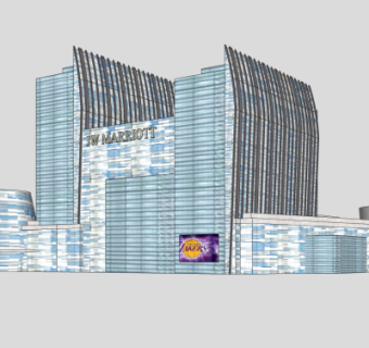 现代办公楼su模型