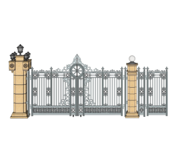 欧式铁艺大门su模型