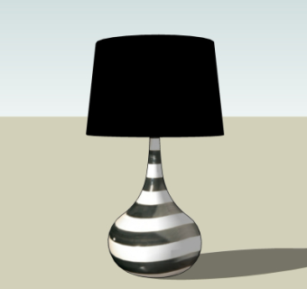 现代台灯su模型
