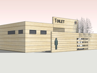 现代<em>公共厕所su模型</em>