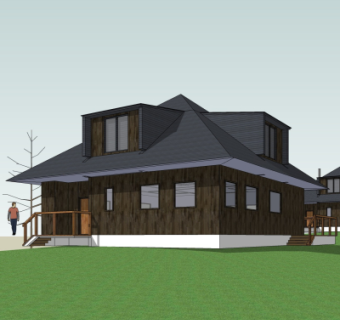 现代房屋建筑su模型