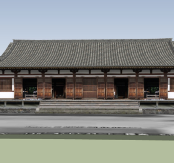 中式古建民房su模型