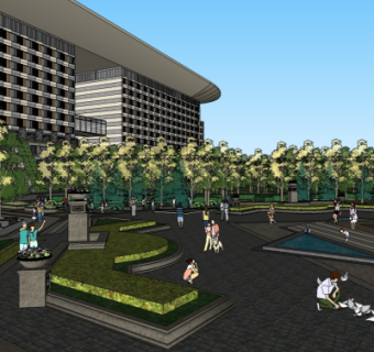 现代园林景观su模型