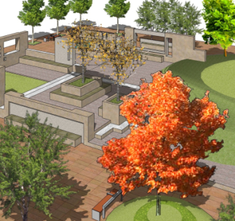 现代公园景观鸟瞰规划3d模型