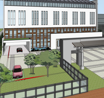 中式住宅外观su模型