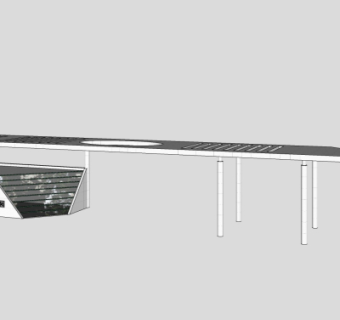 现代厂区大门免费su模型