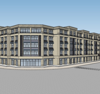 中式住宅外观su模型