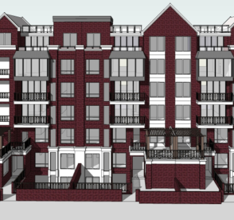 新古典洋房su模型