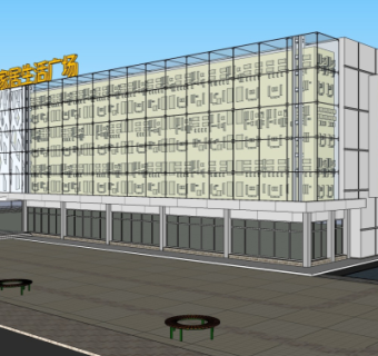 现代家具广场su模型