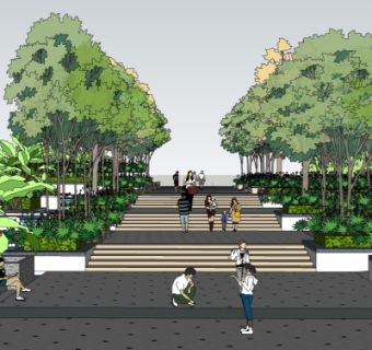 中式园林景观su模型