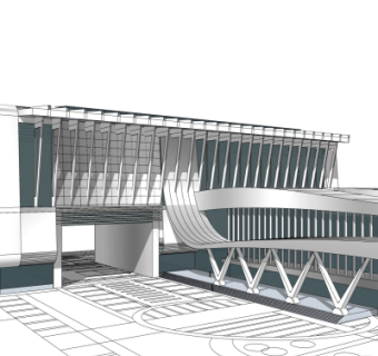 现代办公楼su模型