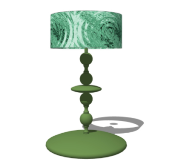 欧式台灯su模型