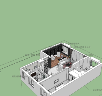 现代公寓鸟瞰规划su模型