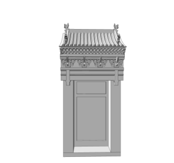 中式小花门免费su模型