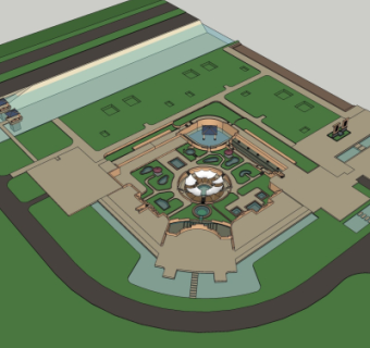 现代公园景观su模型