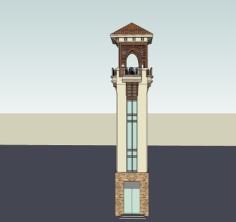 欧式钟塔免费su模型