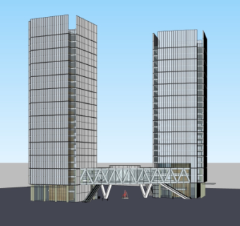 现代办公楼su模型