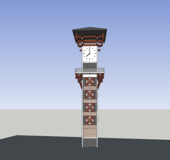 新中式钟塔免费