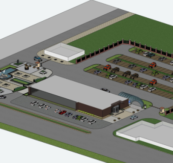 现代停车场su模型