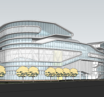 现代办公楼su模型