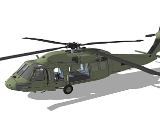 现代<em>武装</em>直升机su模型