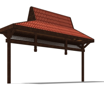 东南亚门头su模型