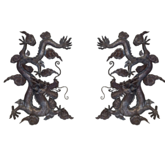 中式龙雕刻su模型