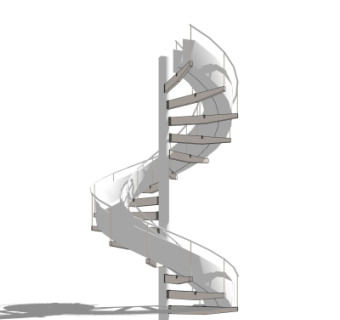 现代螺旋楼梯su模型