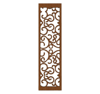 中式实木隔断su模型