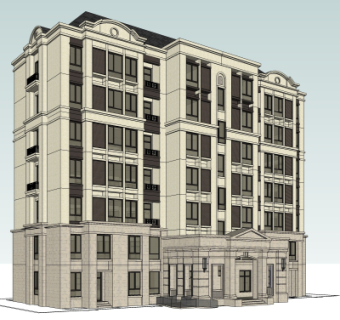 欧式公寓楼su模型