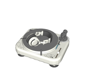 现代留声机su模型