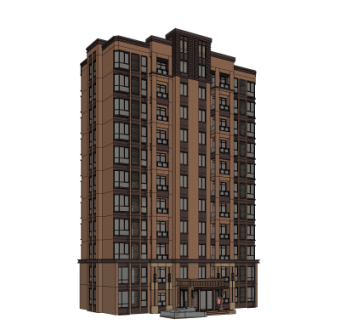 新古典公寓楼su模型