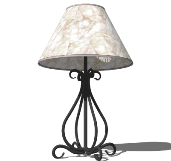 欧式台灯su模型