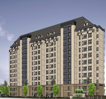 新古典公寓楼su模型