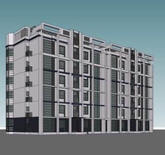 现代办公楼su模型