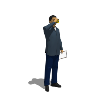 现代测量工作人员su模型