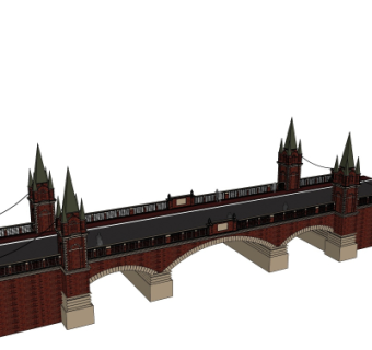 欧式桥梁免费su模型