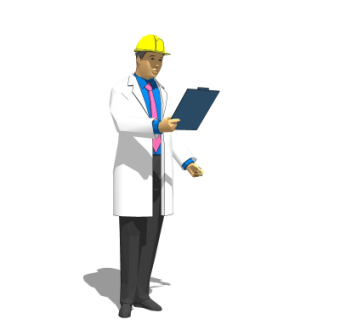 现代工地管理人员su模型