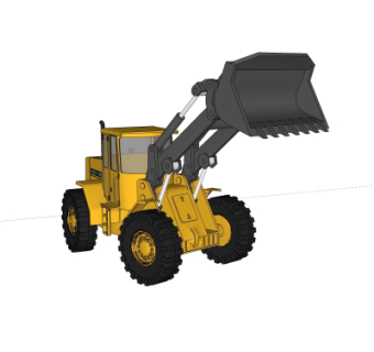 现代铲车su模型