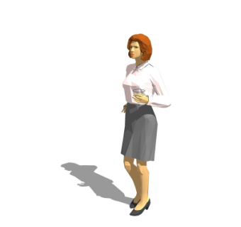 现代女士su模型