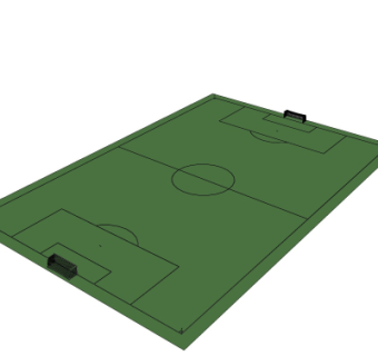现代足球场su模型