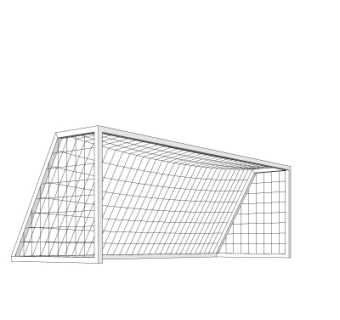 现代足球场球门su模型