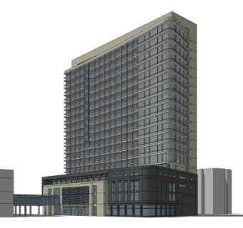 现代办公楼su模型