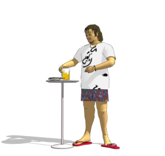 现代人物su模型