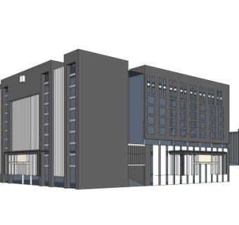 现代办公楼su模型