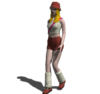 现代女士su模型