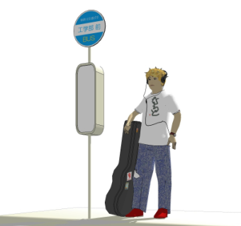 现代音乐男孩su模型