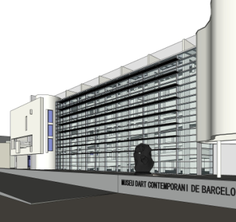 现代办公楼su模型