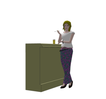 现代女士su模型